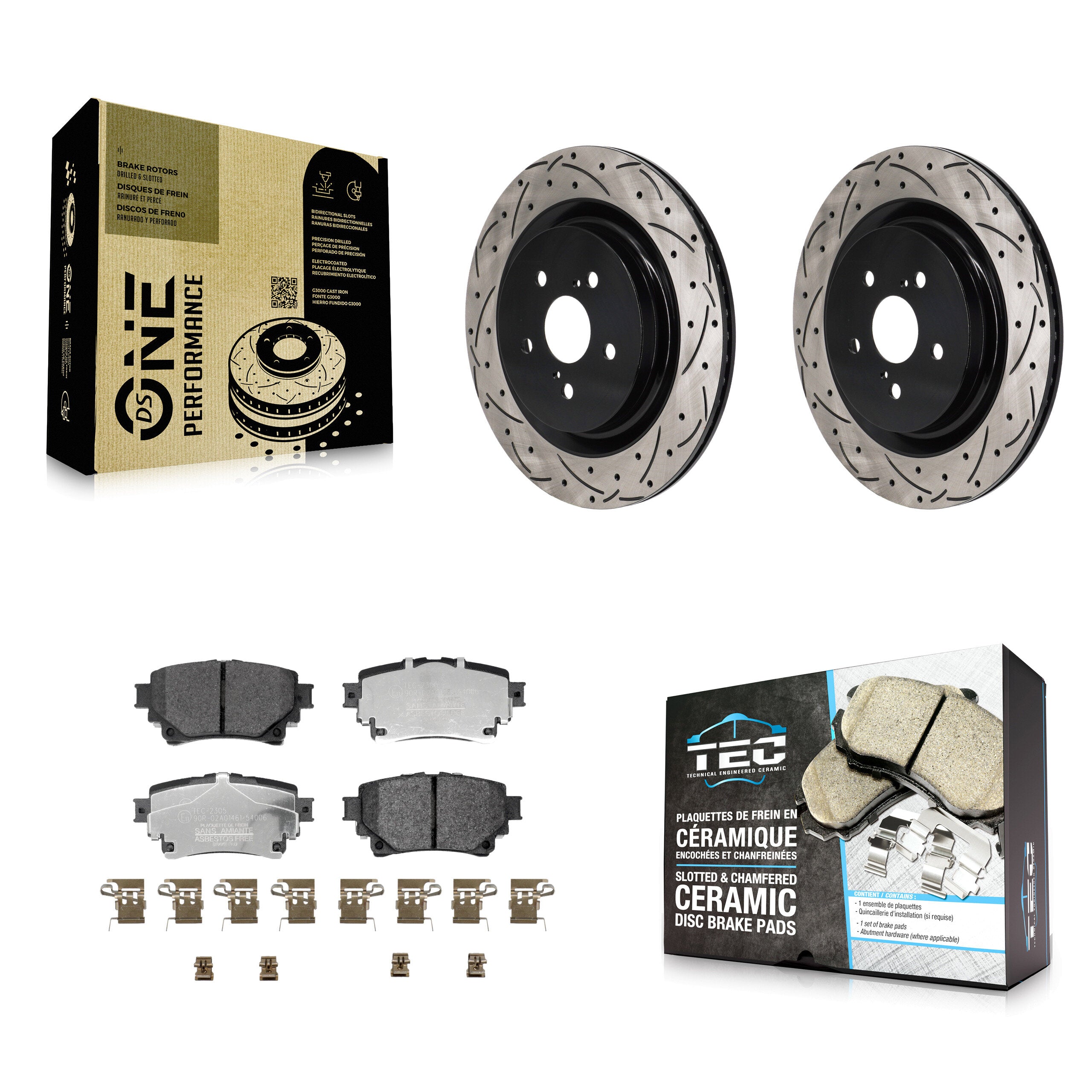 Transit Auto KDT-101414 Disc Brake Kit for 2020-2024 Lexus RX350, Lexus RX450h+ and More - Rear