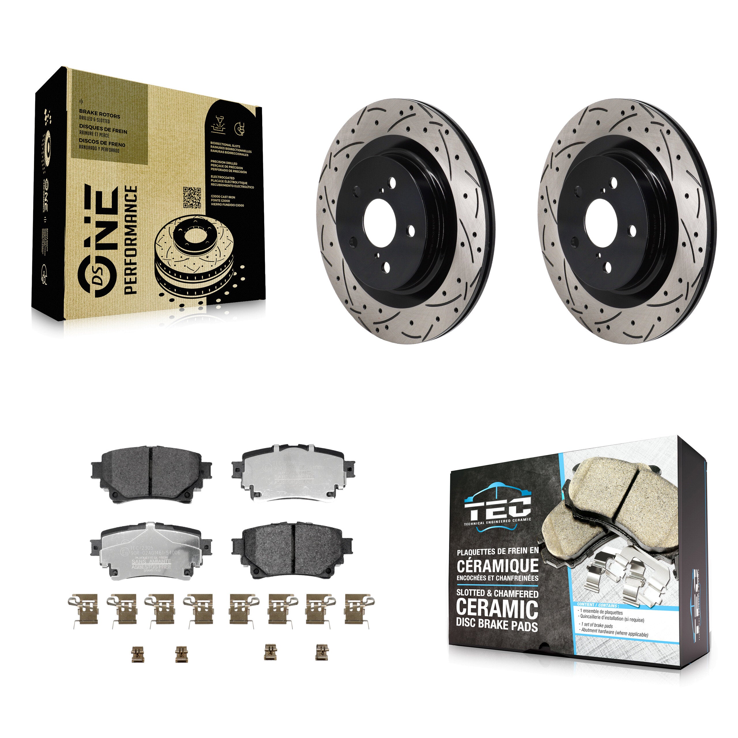 Transit Auto KDT-101415 Disc Brake Kit for 2021-2023 Lexus RZ450e, Subaru Solterra and More - Rear