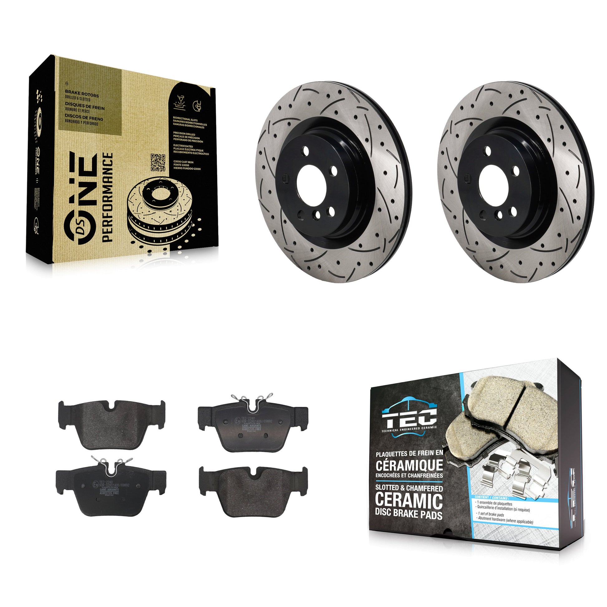 Transit Auto KDT-101421 Disc Brake Kit for 2019-2023 BMW M235i xDrive Gran Coupe, Mini Cooper Clubman and More - Rear
