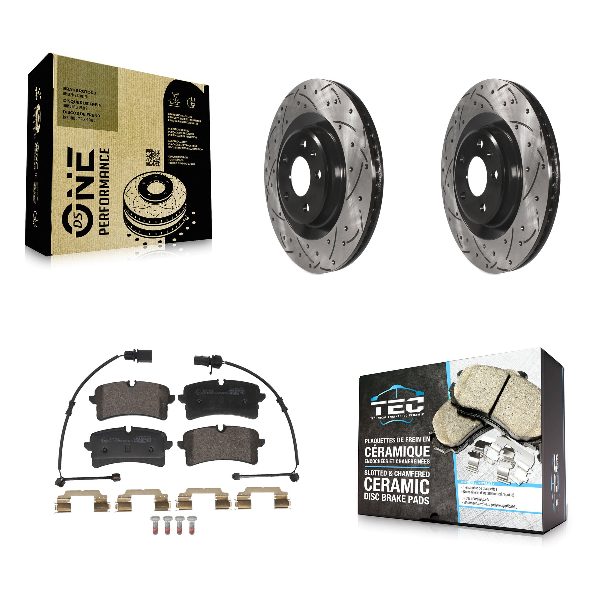 Transit Auto KDT-101423 Disc Brake Kit for 2016-2017 Audi A7 Quattro - Rear