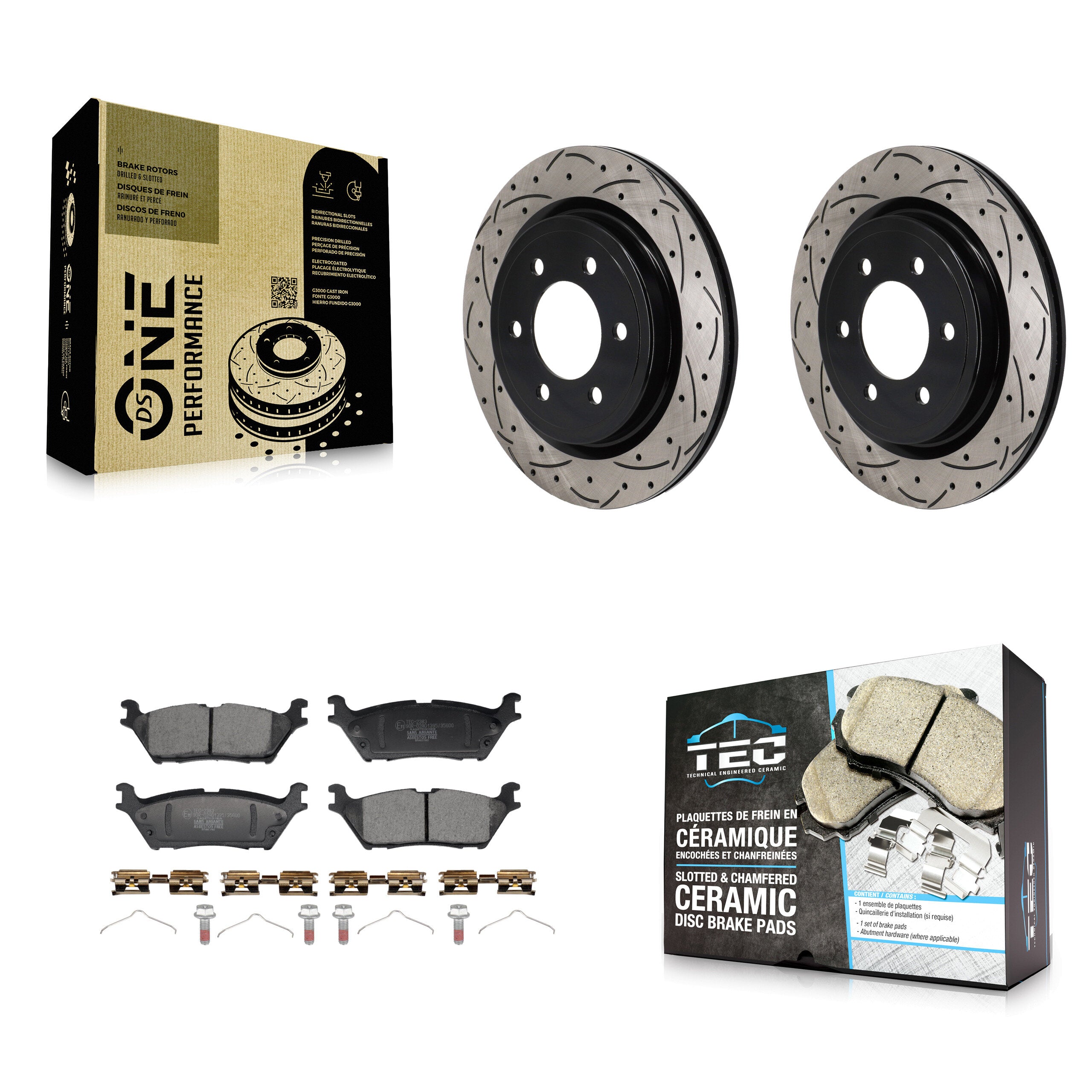 Transit Auto KDT-101439 Disc Brake Kit for 2021-2025 Ford F-150 Lightning, Ford Expedition and More - Rear