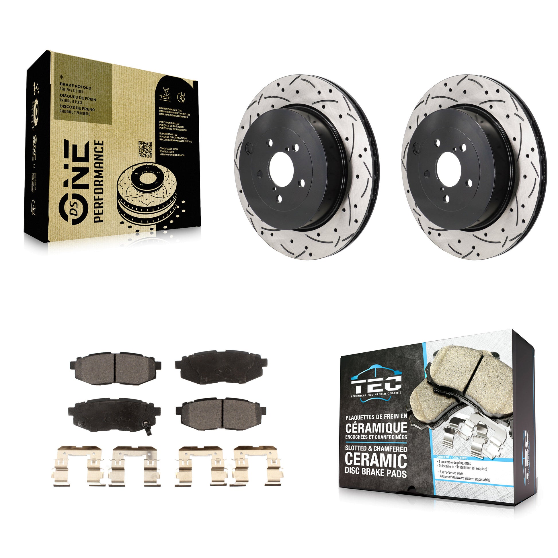 Transit Auto KDT-101443 Disc Brake Kit for 2017-2019 Toyota 86, Subaru BRZ - Rear