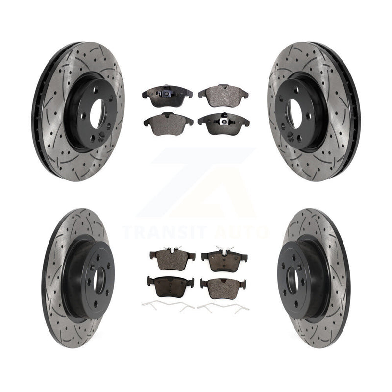 Transit Auto KDT-101445 Disc Brake Kit for 2016-2019 Land Rover Range Rover Evoque - Front and Rear
