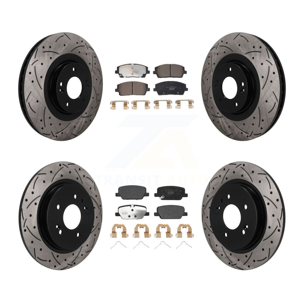 Transit Auto KDT-101823 Disc Brake Kit for 2020-2024 Hyundai Palisade, Kia Telluride - Front and Rear