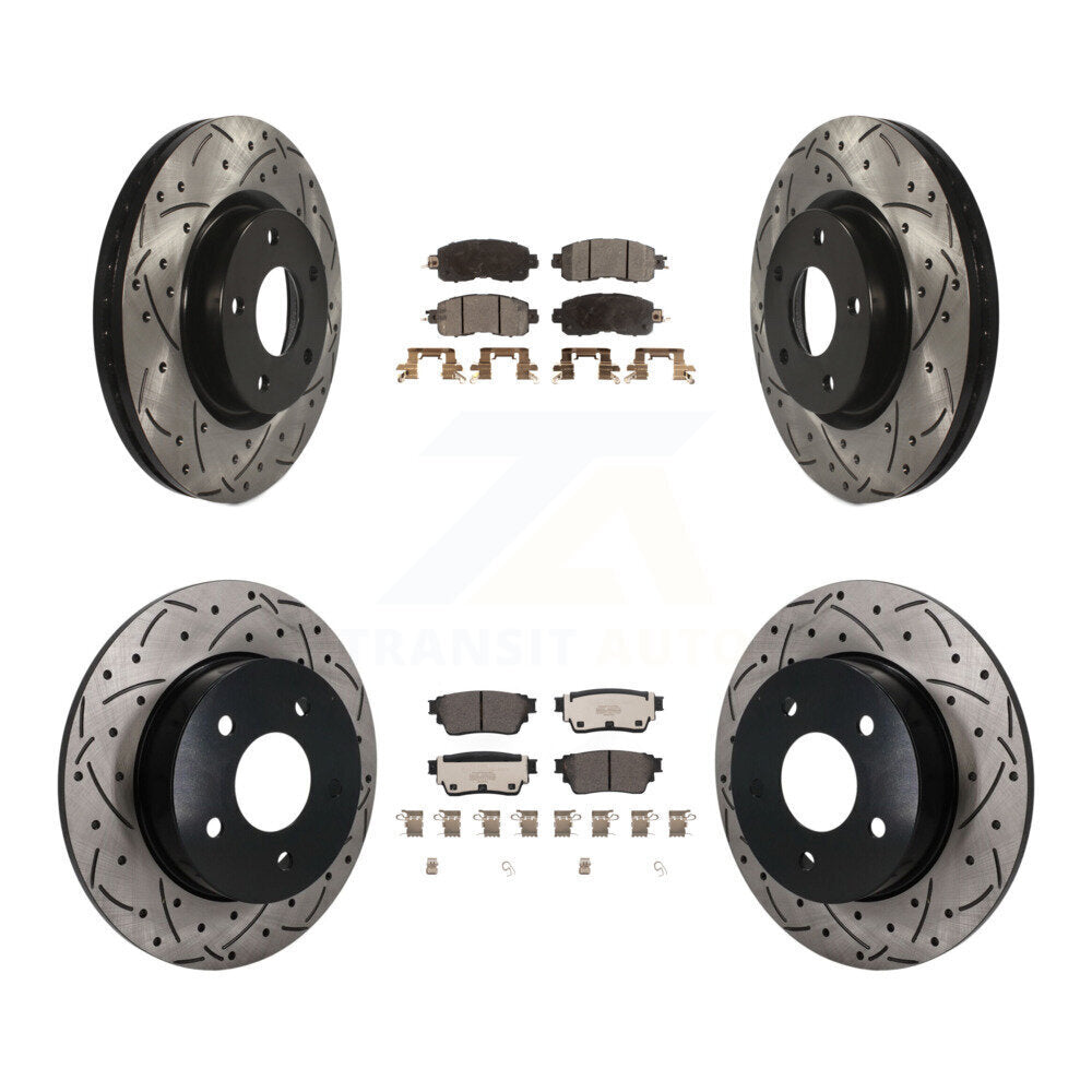 Transit Auto KDT-101827 Disc Brake Kit for 2019-2023 Nissan Altima - Front and Rear