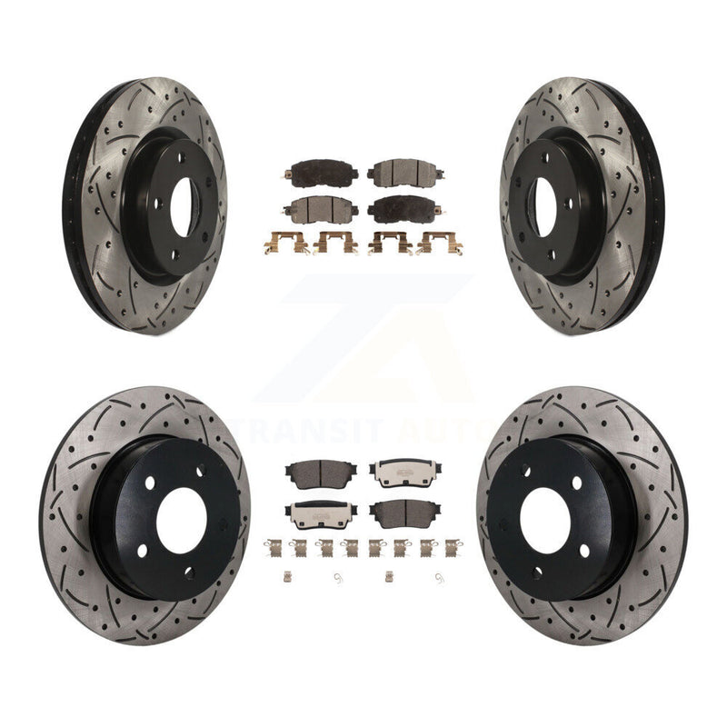 Transit Auto KDT-101827 Disc Brake Kit for 2019-2023 Nissan Altima - Front and Rear