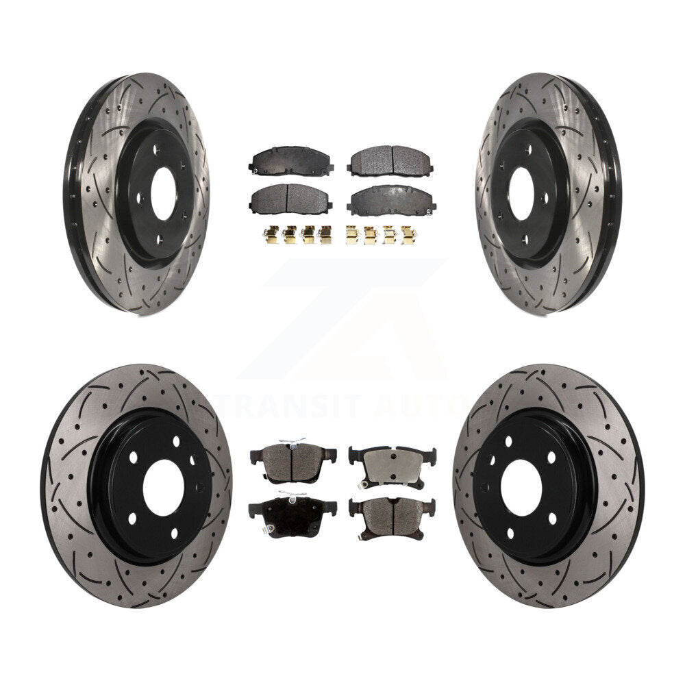 Transit Auto KDT-101837 Disc Brake Kit for 2017-2024 Chrysler Grand Caravan, Chrysler Voyager, Chrysler Pacifica - Front and Rear