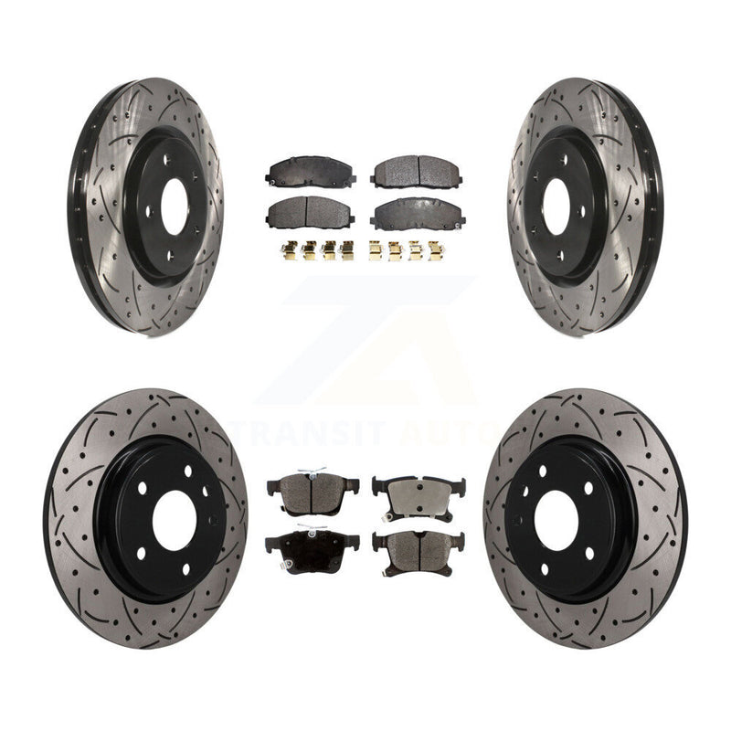 Transit Auto KDT-101837 Disc Brake Kit for 2017-2024 Chrysler Grand Caravan, Chrysler Voyager, Chrysler Pacifica - Front and Rear