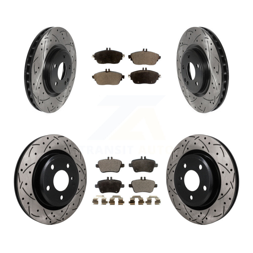 Transit Auto KDT-101841 Disc Brake Kit for 2014-2020 INFINITI QX30, Mercedes-Benz CLA250, Mercedes-Benz GLA250 - Front and Rear