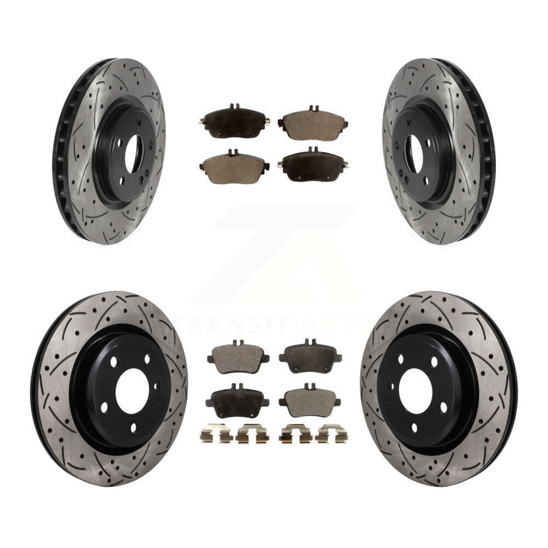 Transit Auto KDT-101841 Disc Brake Kit for 2014-2020 INFINITI QX30, Mercedes-Benz CLA250, Mercedes-Benz GLA250 - Front and Rear