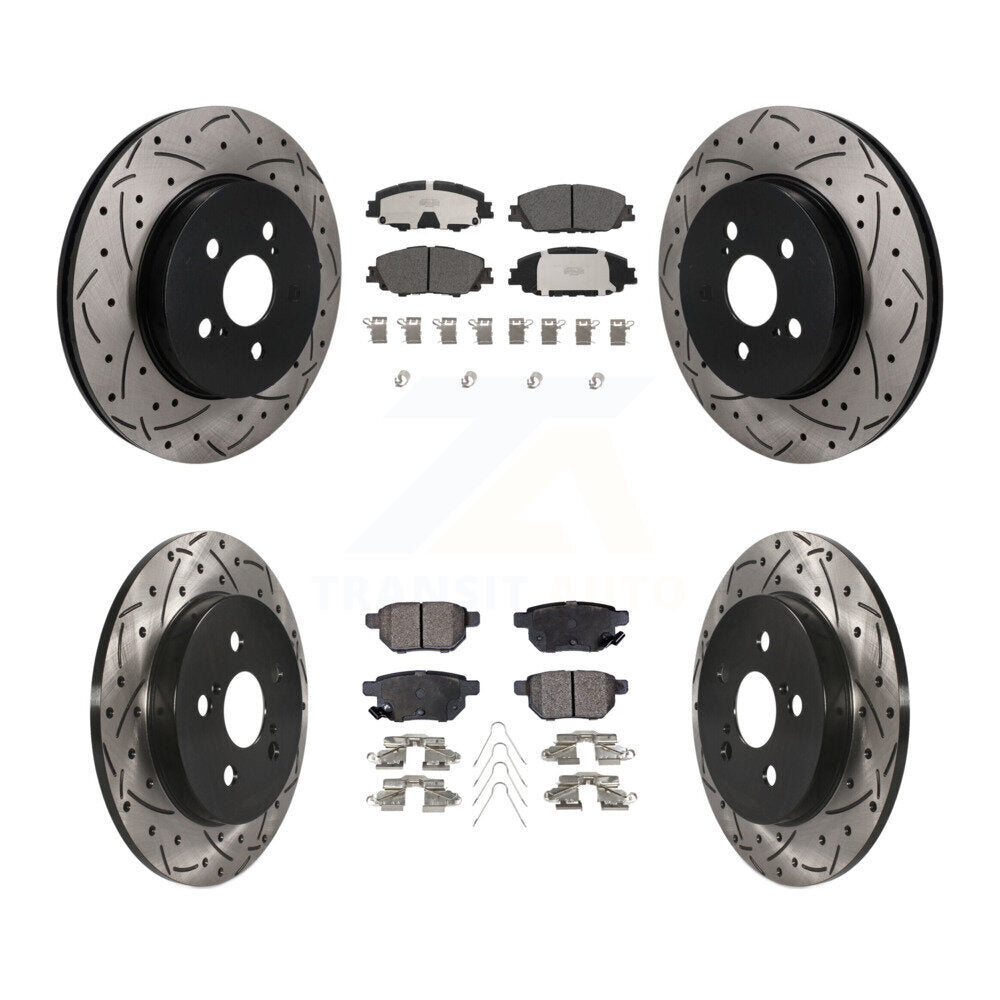 Transit Auto KDT-101871 Disc Brake Kit for 2020-2022 Toyota Corolla, Toyota Prius Prime - Front and Rear