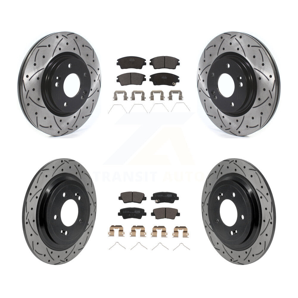 Transit Auto KDT-101877 Disc Brake Kit for 2017-2022 Hyundai Tucson, Kia Sportage - Front and Rear