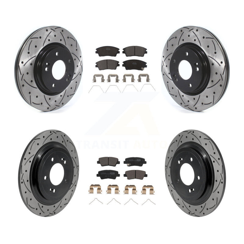 Transit Auto KDT-101877 Disc Brake Kit for 2017-2022 Hyundai Tucson, Kia Sportage - Front and Rear