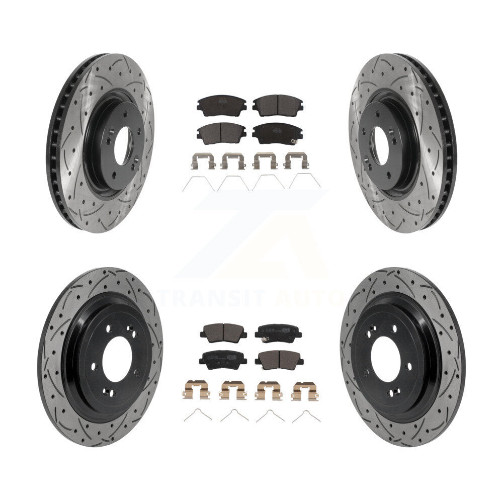 Transit Auto KDT-101878 Disc Brake Kit for 2017-2022 Kia Sportage - Front and Rear