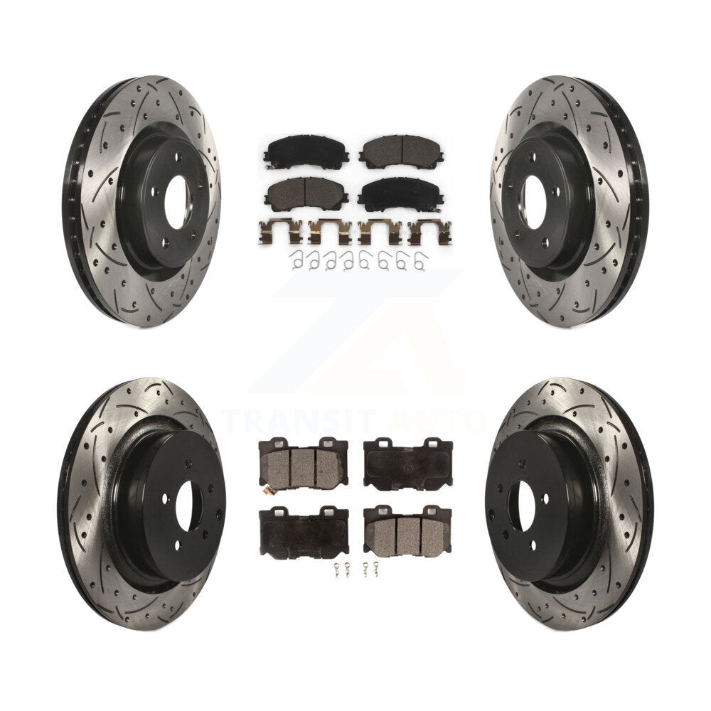 Transit Auto KDT-101886 Disc Brake Kit for 2014-2024 INFINITI Q60, INFINITI Q50 - Front and Rear