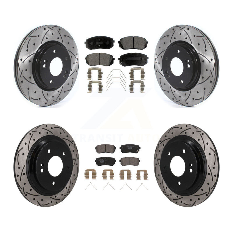 Transit Auto KDT-101888 Disc Brake Kit for 2018-2024 Hyundai Kona, Kia Seltos - Front and Rear