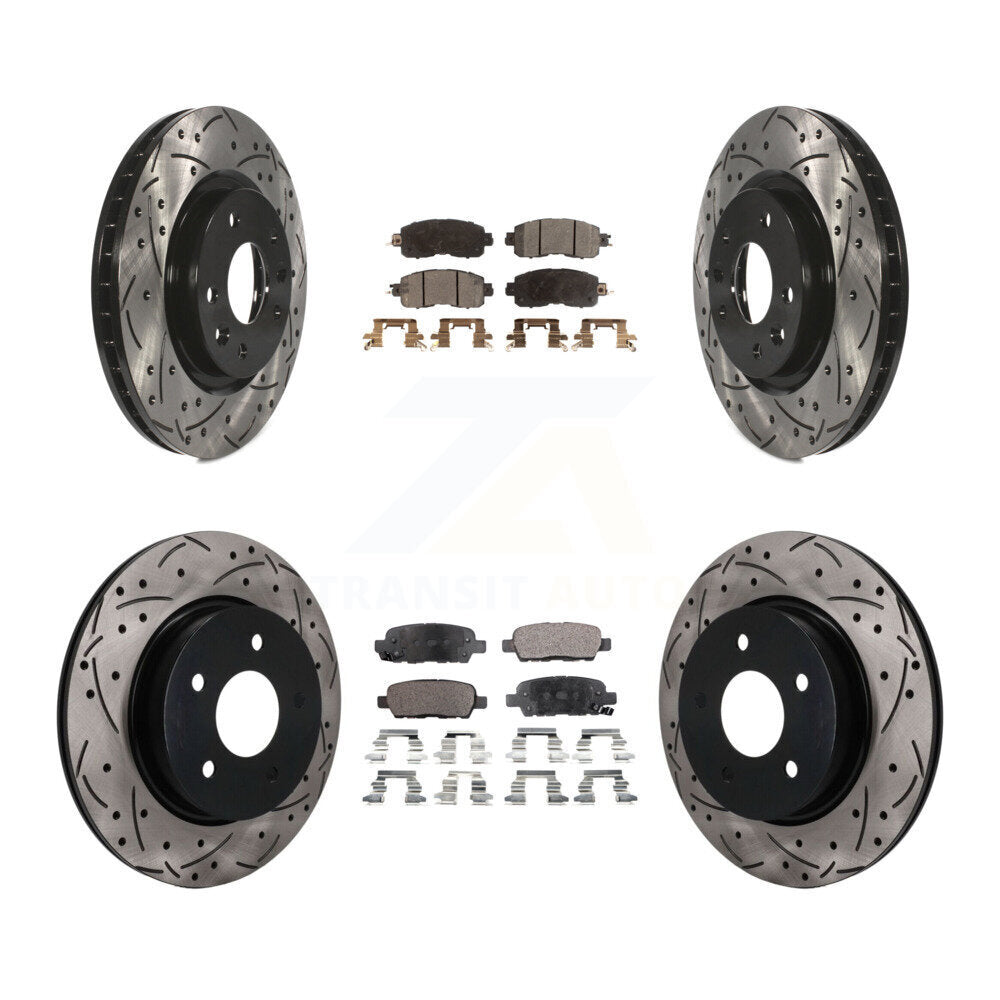 Transit Auto KDT-101909 Disc Brake Kit for 2017 Nissan LEAF - Front and Rear