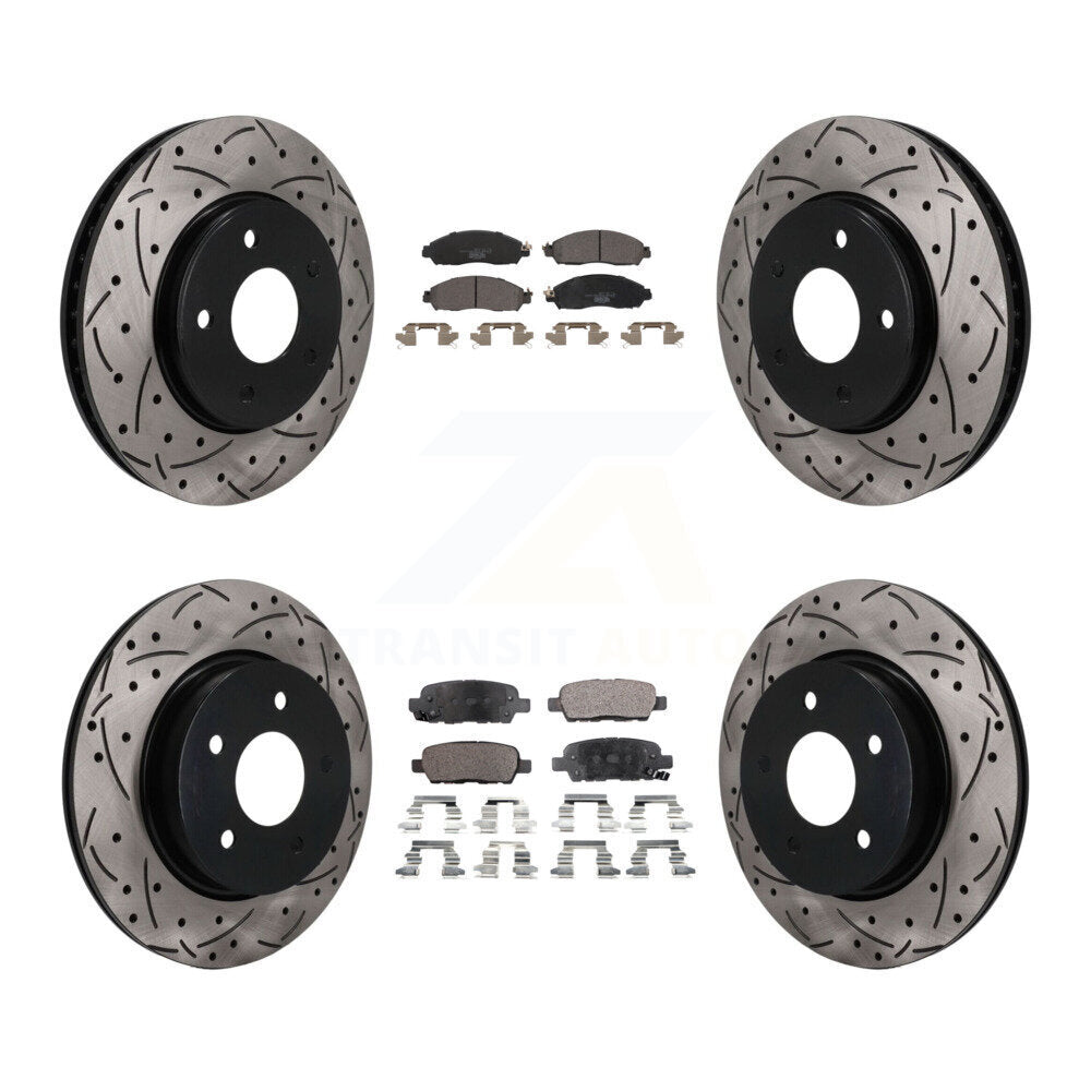 Transit Auto KDT-101911 Disc Brake Kit for 2018 Nissan LEAF - Front and Rear