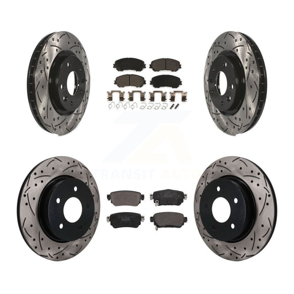 Transit Auto KDT-101915 Disc Brake Kit for 2019-2023 Nissan Rogue, Nissan Rogue Sport, Nissan Qashqai - Front and Rear