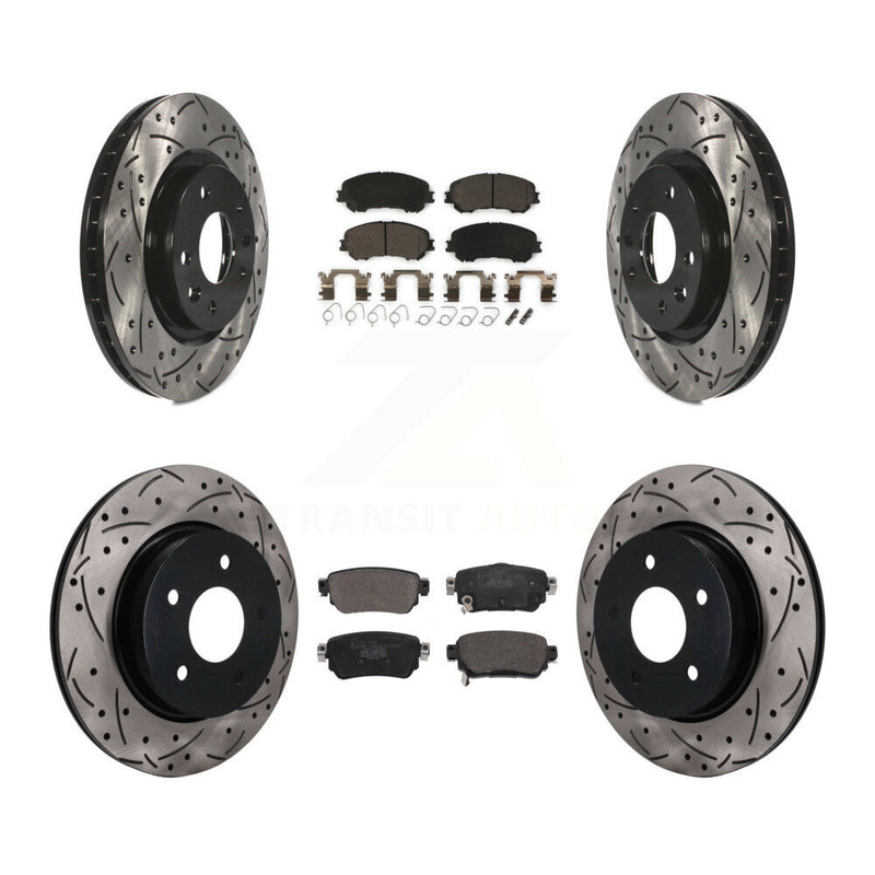 Transit Auto KDT-101915 Disc Brake Kit for 2019-2023 Nissan Rogue, Nissan Rogue Sport, Nissan Qashqai - Front and Rear