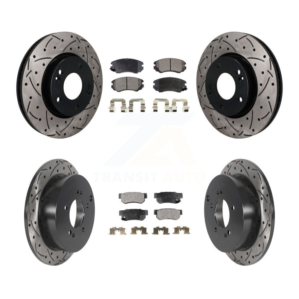 Transit Auto KDT-101925 Disc Brake Kit for 2005-2010 Hyundai Tucson, Kia Sportage - Front and Rear