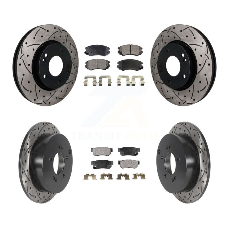Transit Auto KDT-101925 Disc Brake Kit for 2005-2010 Hyundai Tucson, Kia Sportage - Front and Rear