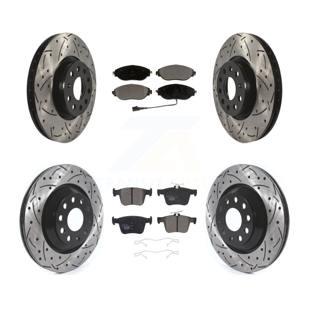 Transit Auto KDT-101927 Disc Brake Kit for 2019-2020 Audi A3 Quattro, Volkswagen Arteon - Front and Rear