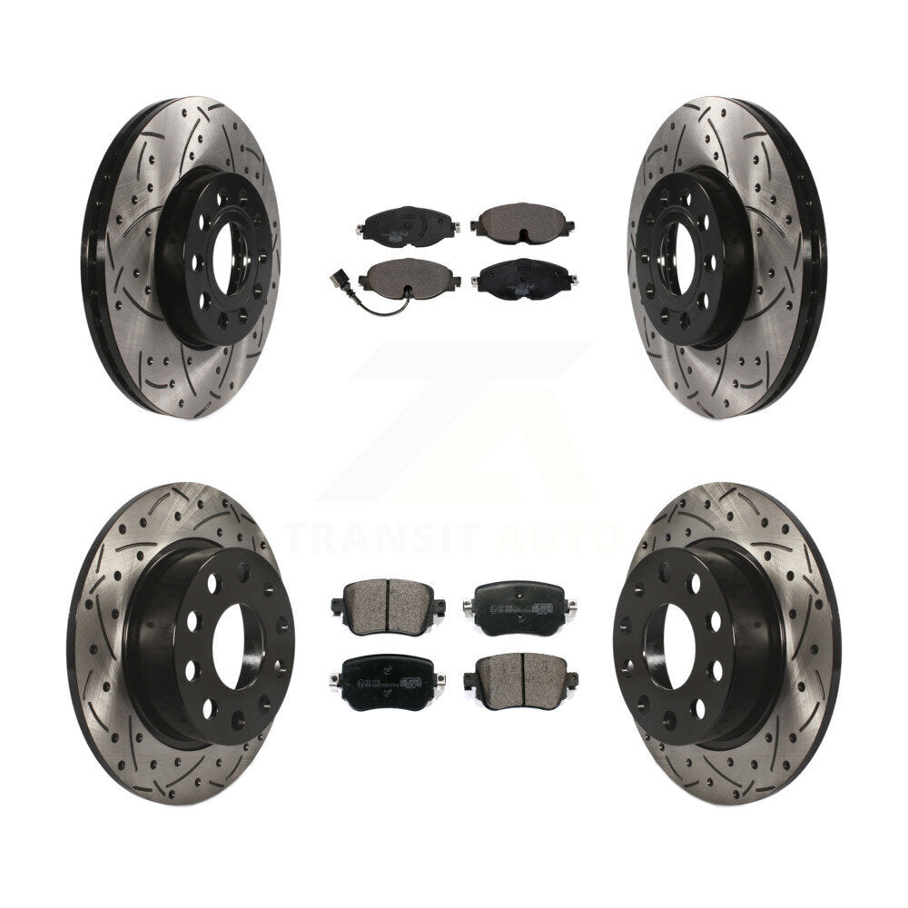 Transit Auto KDT-101930 Disc Brake Kit for 2015 Volkswagen Golf SportWagen - Front and Rear