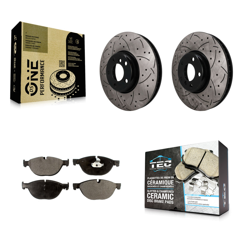 Transit Auto KDT-101940 Disc Brake Kit for 2010-2018 BMW 740Ld xDrive, BMW 650i Gran Coupe and More - Front