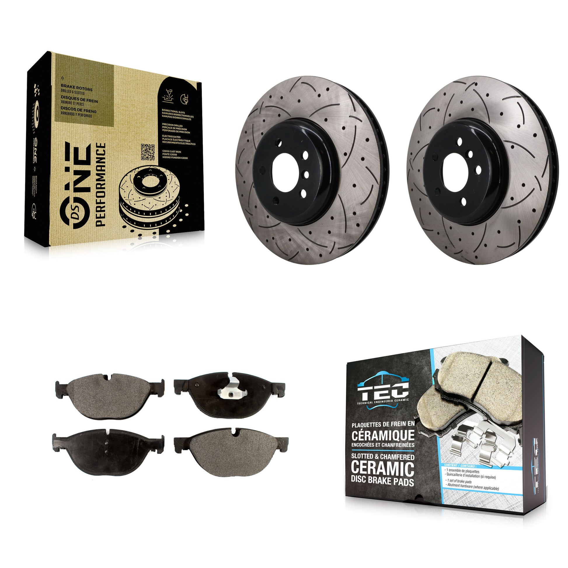 Transit Auto KDT-101942 Disc Brake Kit for 2009-2017 BMW 550i GT, BMW 550i GT xDrive and More - Front