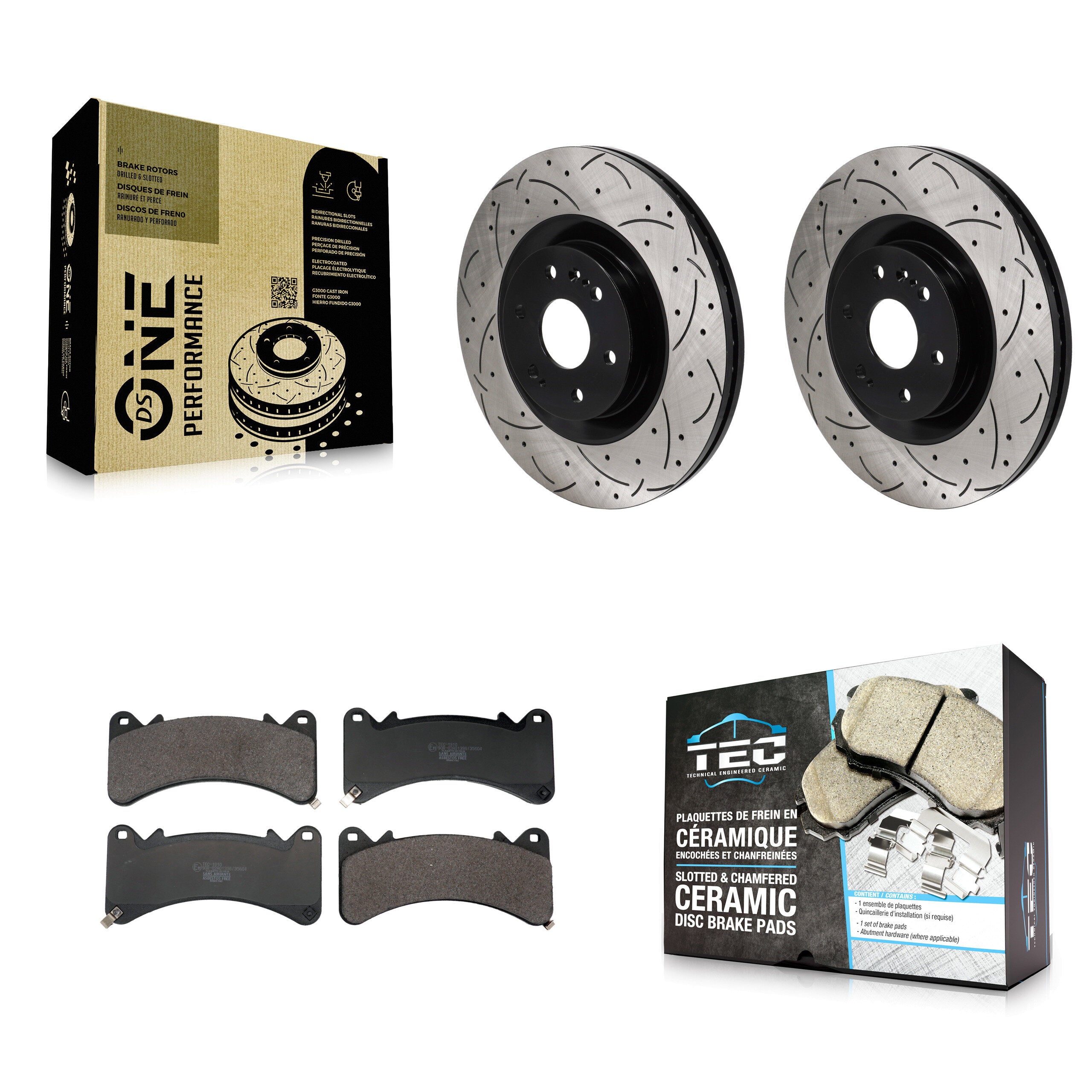 Transit Auto KDT-101948 Disc Brake Kit for 2019-2024 Chevrolet Silverado 1500 LTD, GMC Sierra 1500 Limited and More - Front