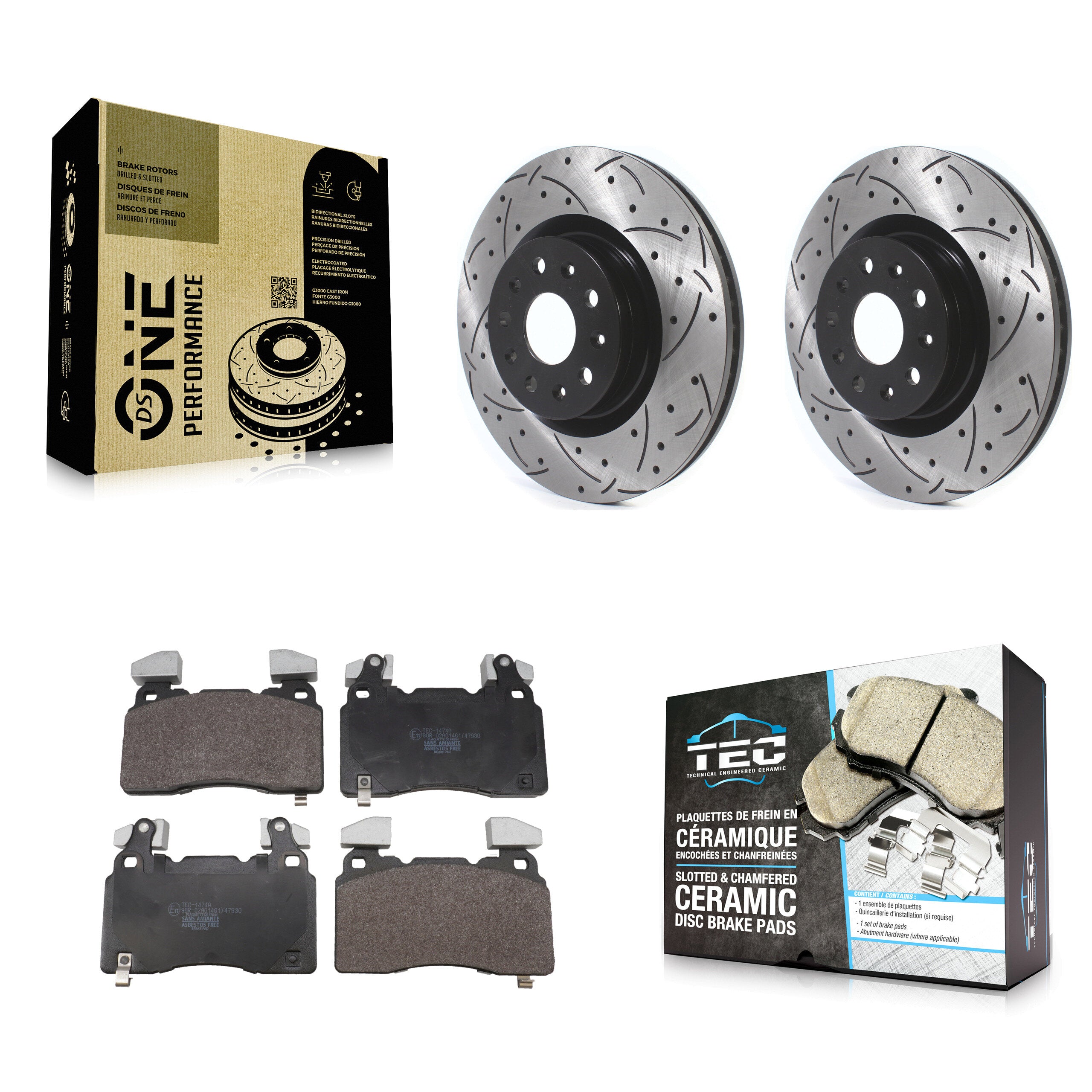 Transit Auto KDT-101956 Disc Brake Kit for 2014-2022 Chevrolet Camaro, Cadillac CT6, Cadillac CTS - Front