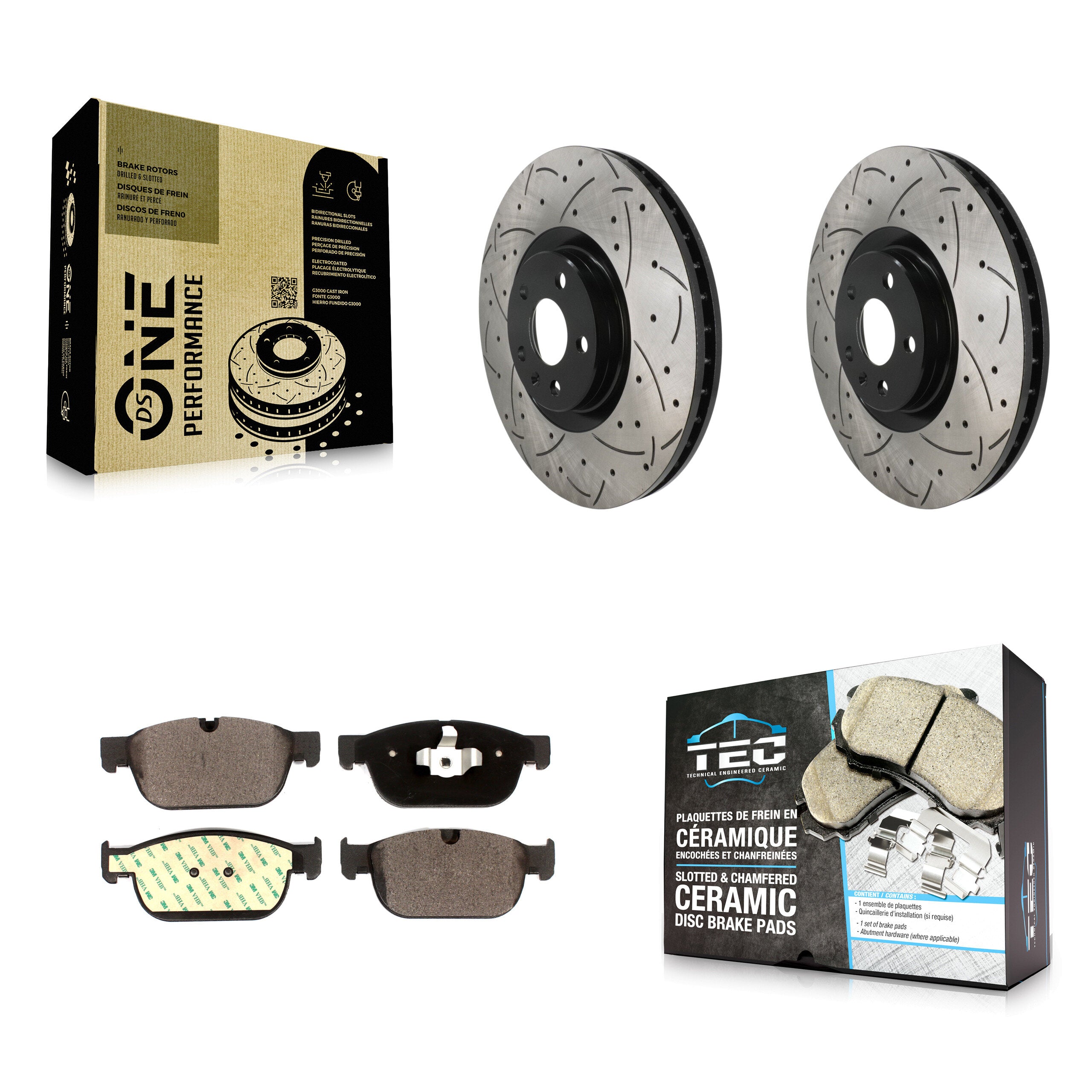 Transit Auto KDT-101959 Disc Brake Kit for 2016-2024 Volvo C40 Recharge, Volvo S60 and More - Front