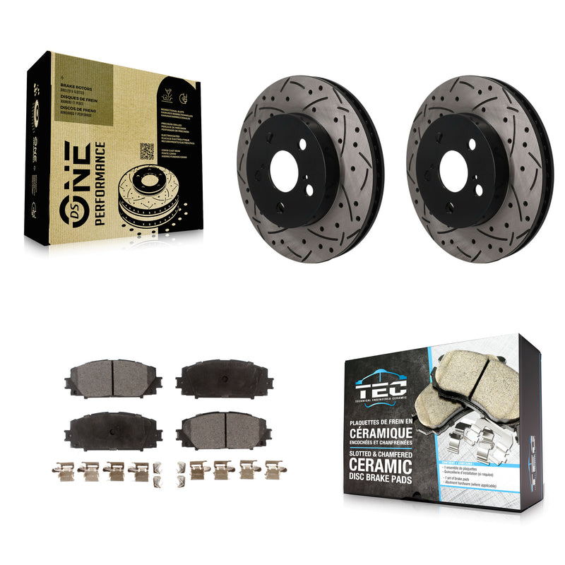 Transit Auto KDT-101970 Disc Brake Kit for 2016-2023 Toyota Corolla, Toyota Prius AWD-e and More - Front