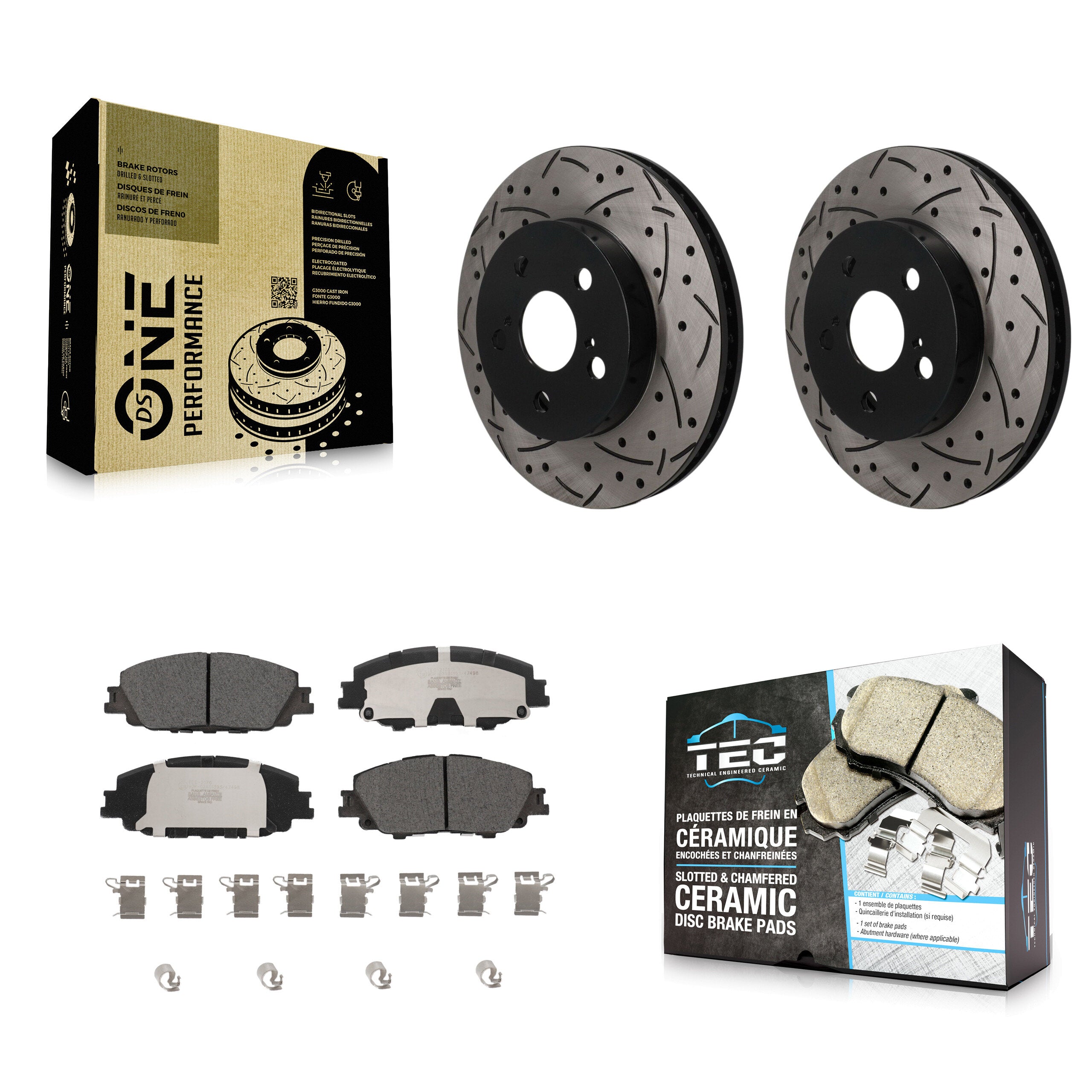 Transit Auto KDT-101971 Disc Brake Kit for 2023 Toyota Corolla - Front