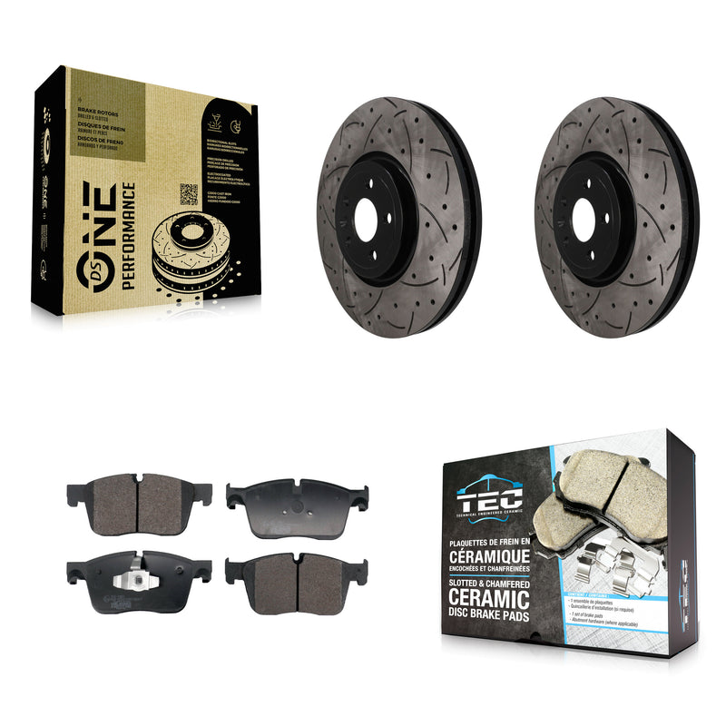 Transit Auto KDT-101975 Disc Brake Kit for 2017-2020 Land Rover Range Rover Velar, Jaguar I-Pace, Jaguar F-Pace - Front
