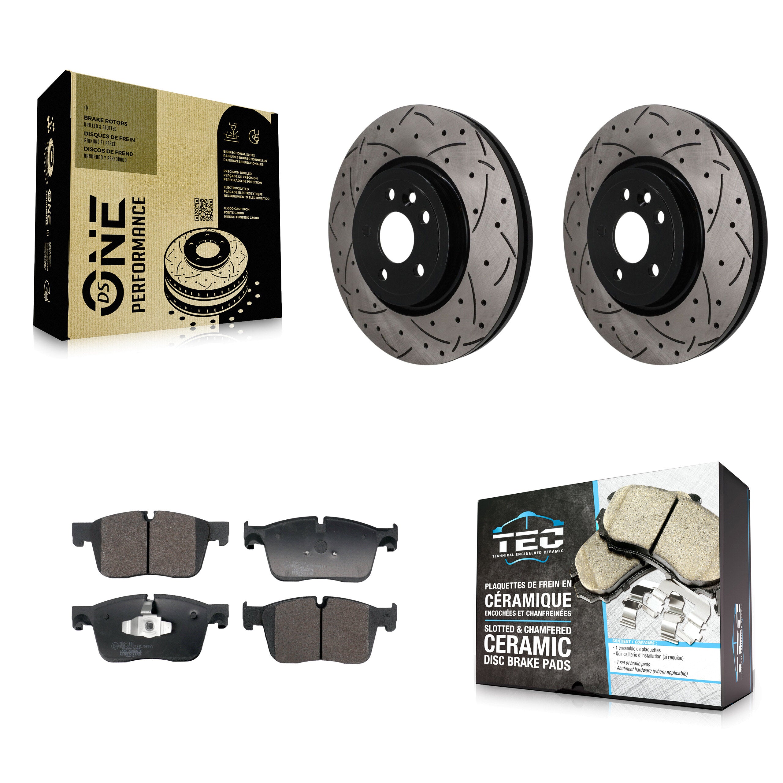 Transit Auto KDT-101976 Disc Brake Kit for 2017-2019 Jaguar F-Pace - Front