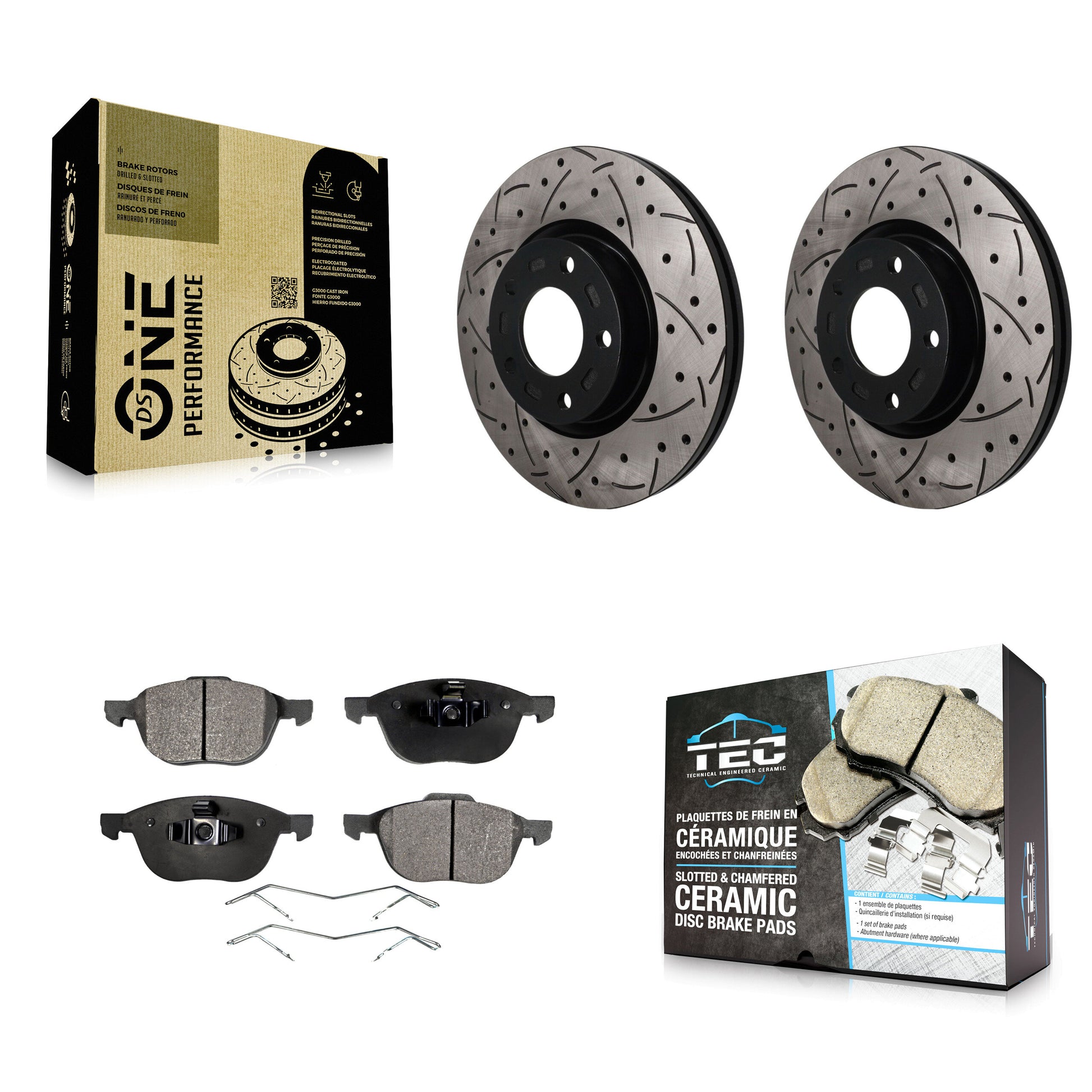 Transit Auto KDT-101993 Disc Brake Kit for 2004-2017 Mazda 3 Sport, Mazda 5, Mazda 3 - Front