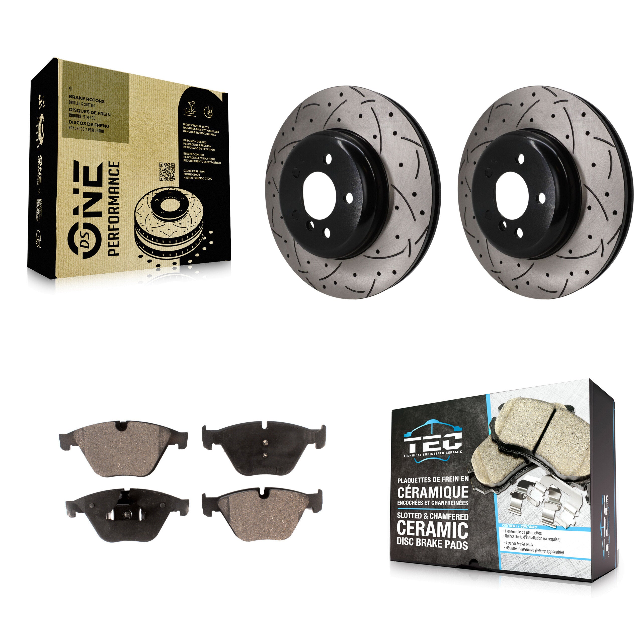 Transit Auto KDT-101994 Disc Brake Kit for 2011-2019 BMW 535d, BMW 535d xDrive and More - Front