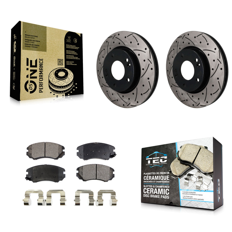 Transit Auto KDT-102004 Disc Brake Kit for 2003-2013 Kia Soul, Hyundai Tiburon and More - Front