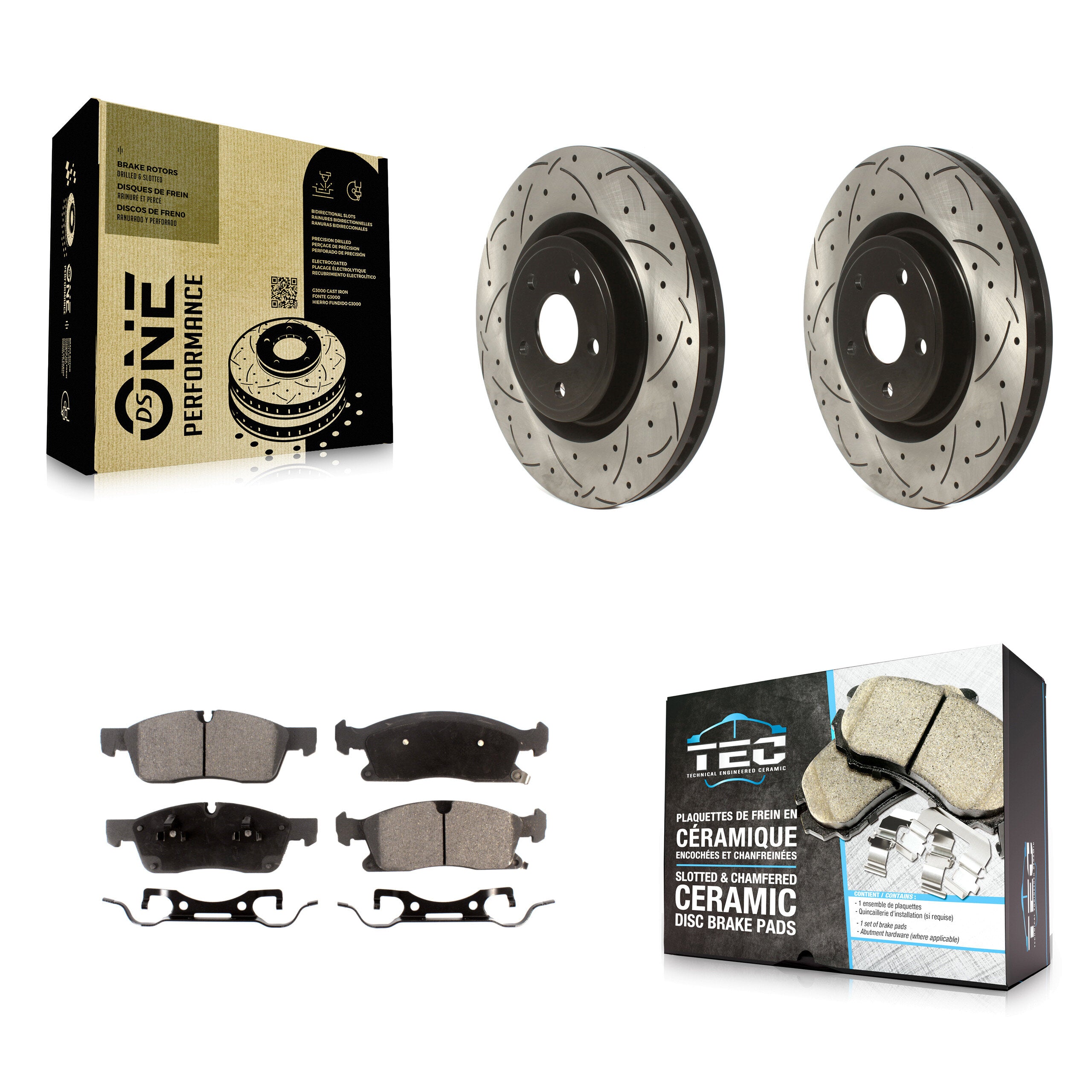 Transit Auto KDT-102013 Disc Brake Kit for 2017 Dodge Durango - Front