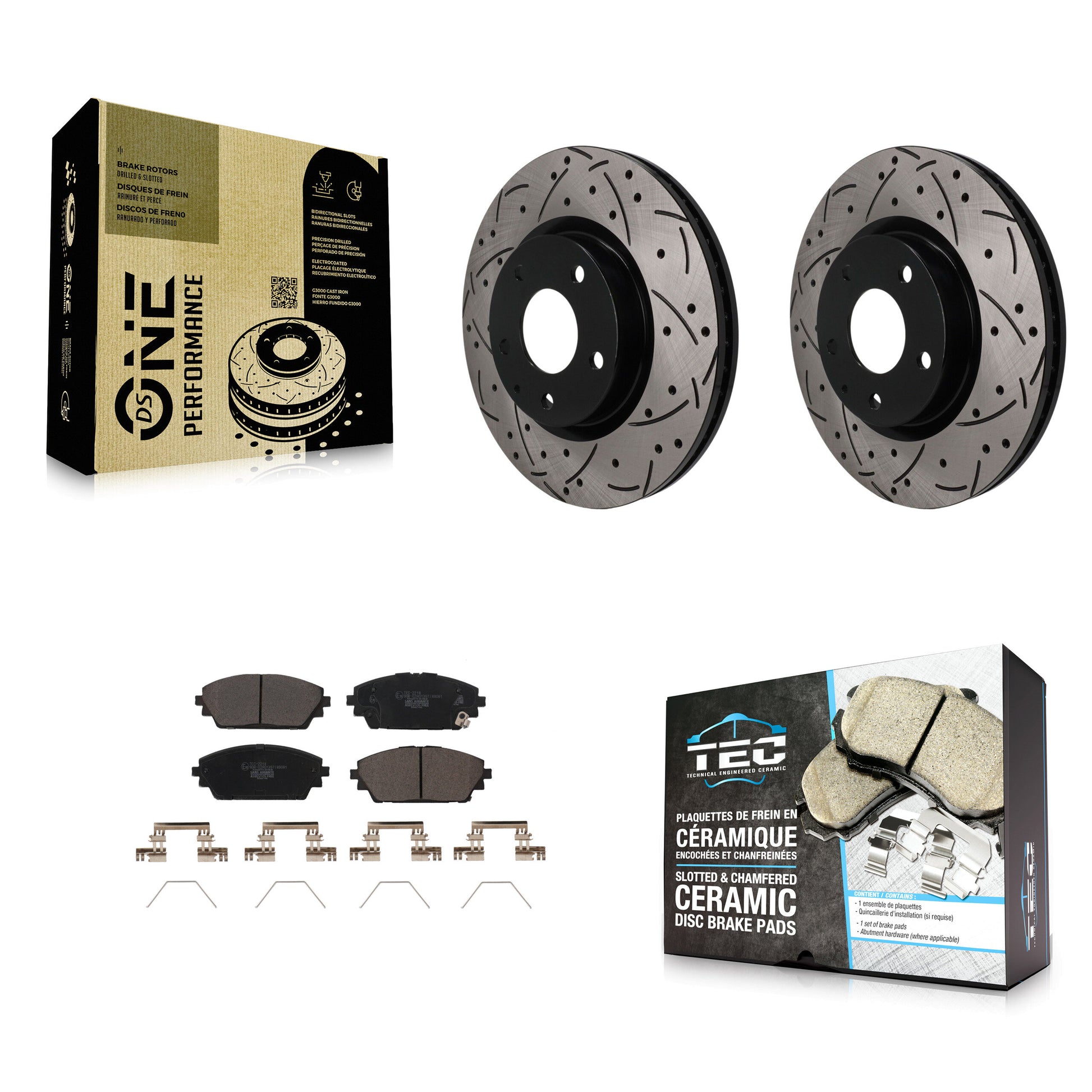 Transit Auto KDT-102016 Disc Brake Kit for 2019-2023 Mazda 3, Mazda 3 Sport - Front