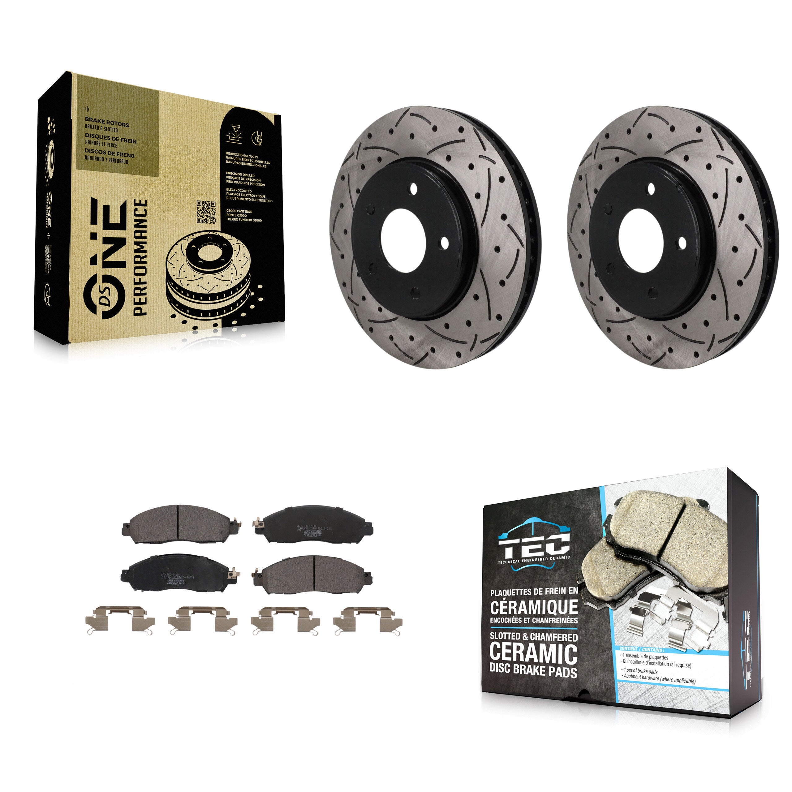 Transit Auto KDT-102017 Disc Brake Kit for 2018-2023 Nissan NV200, Nissan LEAF - Front
