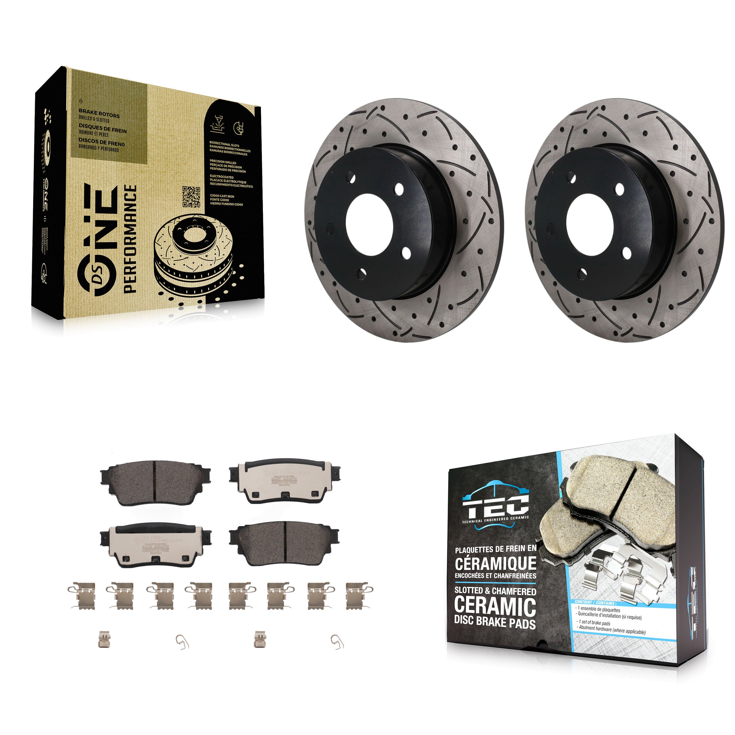 Transit Auto KDT-102023 Disc Brake Kit for 2019-2023 Nissan Altima, Nissan Kicks - Rear