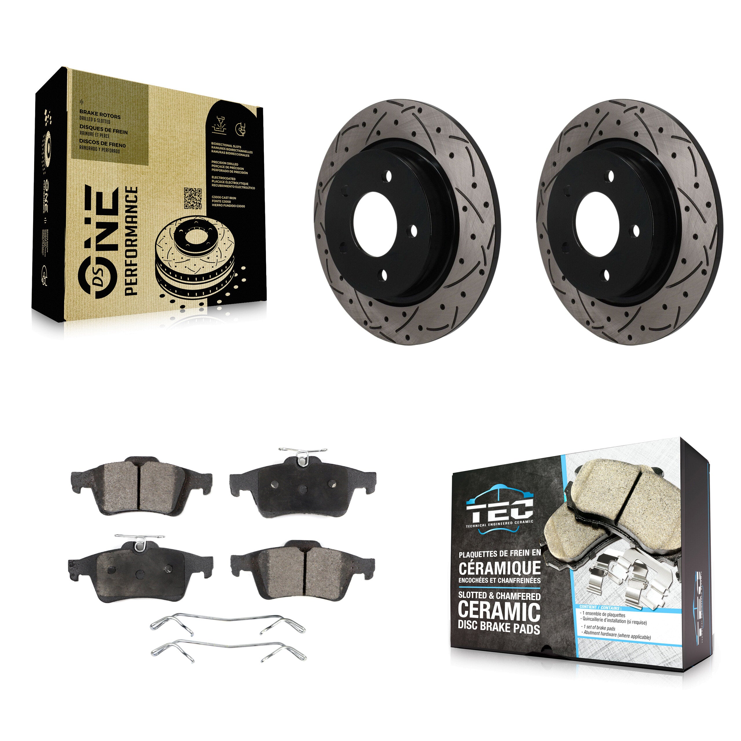 Transit Auto KDT-102026 Disc Brake Kit for 2004-2013 Mazda 3 Sport, Mazda 3 - Rear