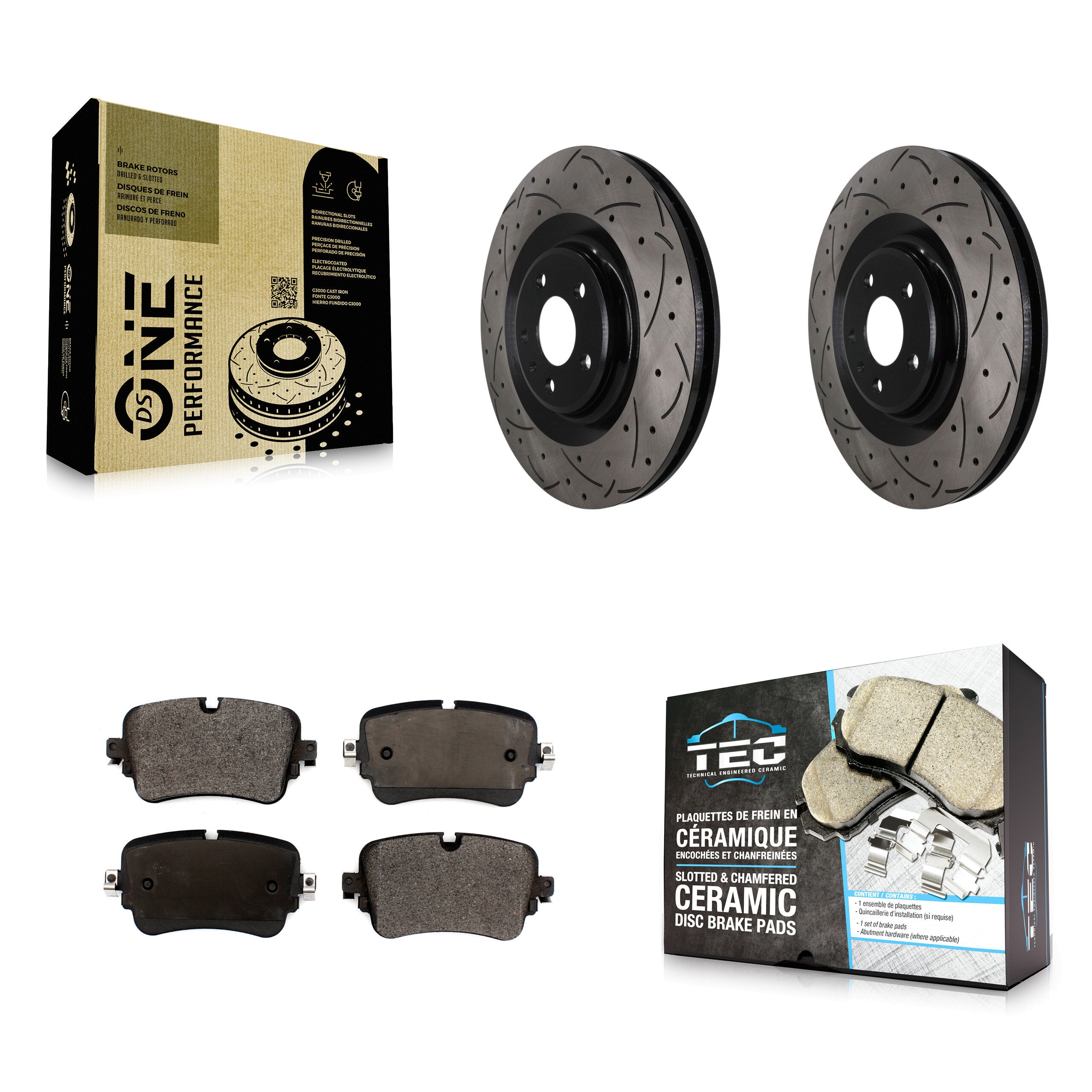 Transit Auto KDT-102036 Disc Brake Kit for 2017-2020 Audi A8 Quattro, Audi Q8 and More - Rear