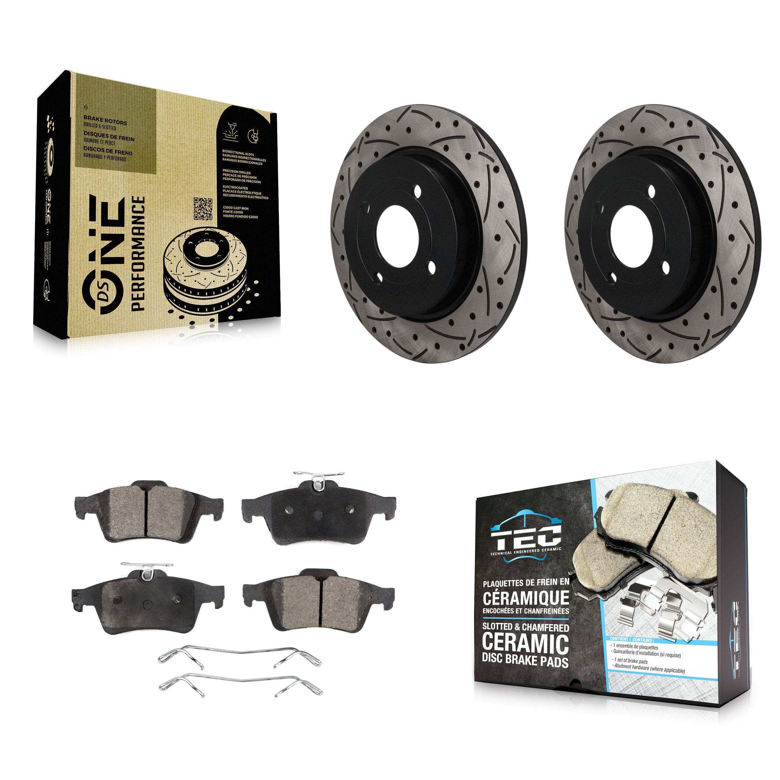 Transit Auto KDT-102043 Disc Brake Kit for 2018-2022 Ford EcoSport - Rear