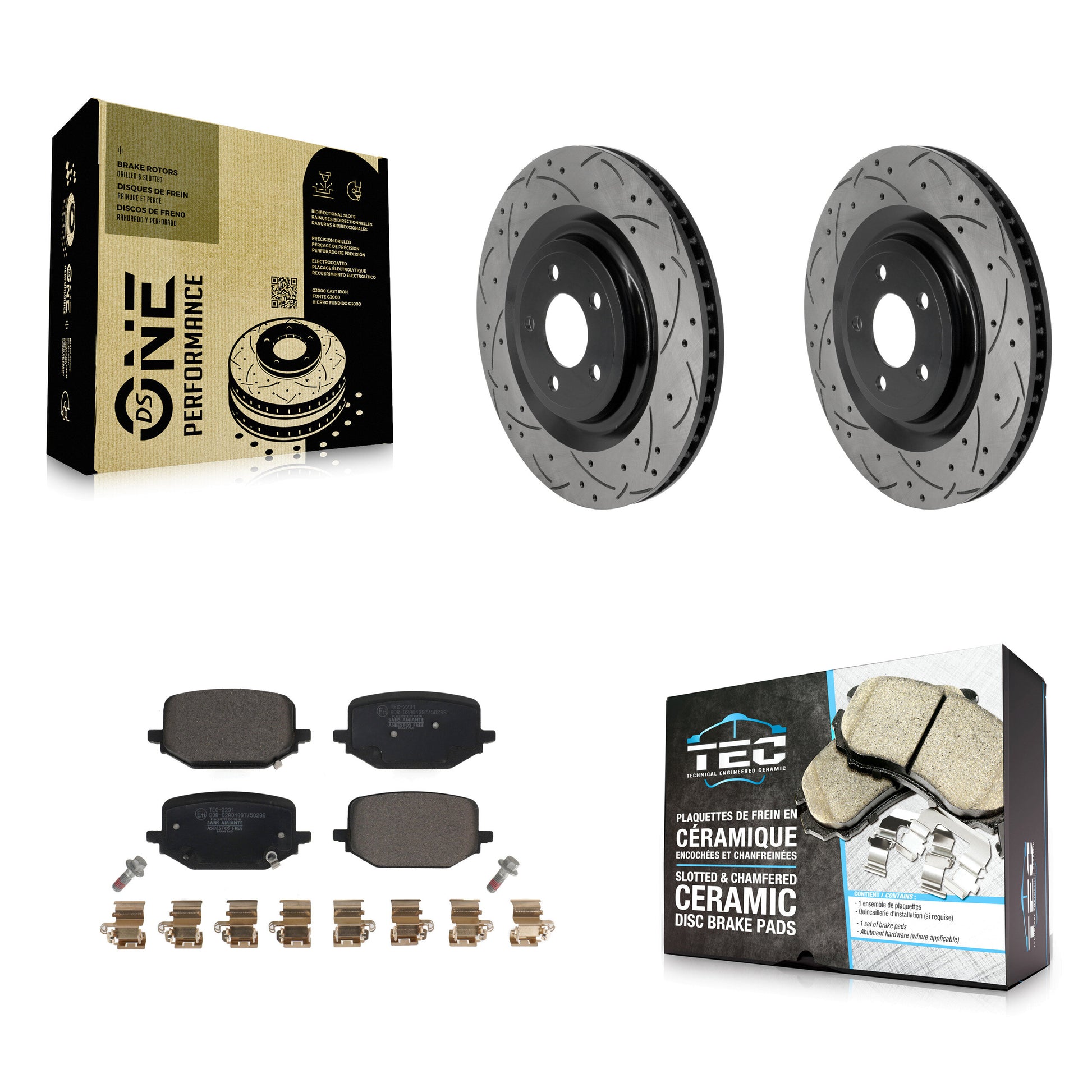 Transit Auto KDT-102046 Disc Brake Kit for 2020-2024 Ford Explorer, Ford Police Interceptor Utility, Lincoln Aviator - Rear