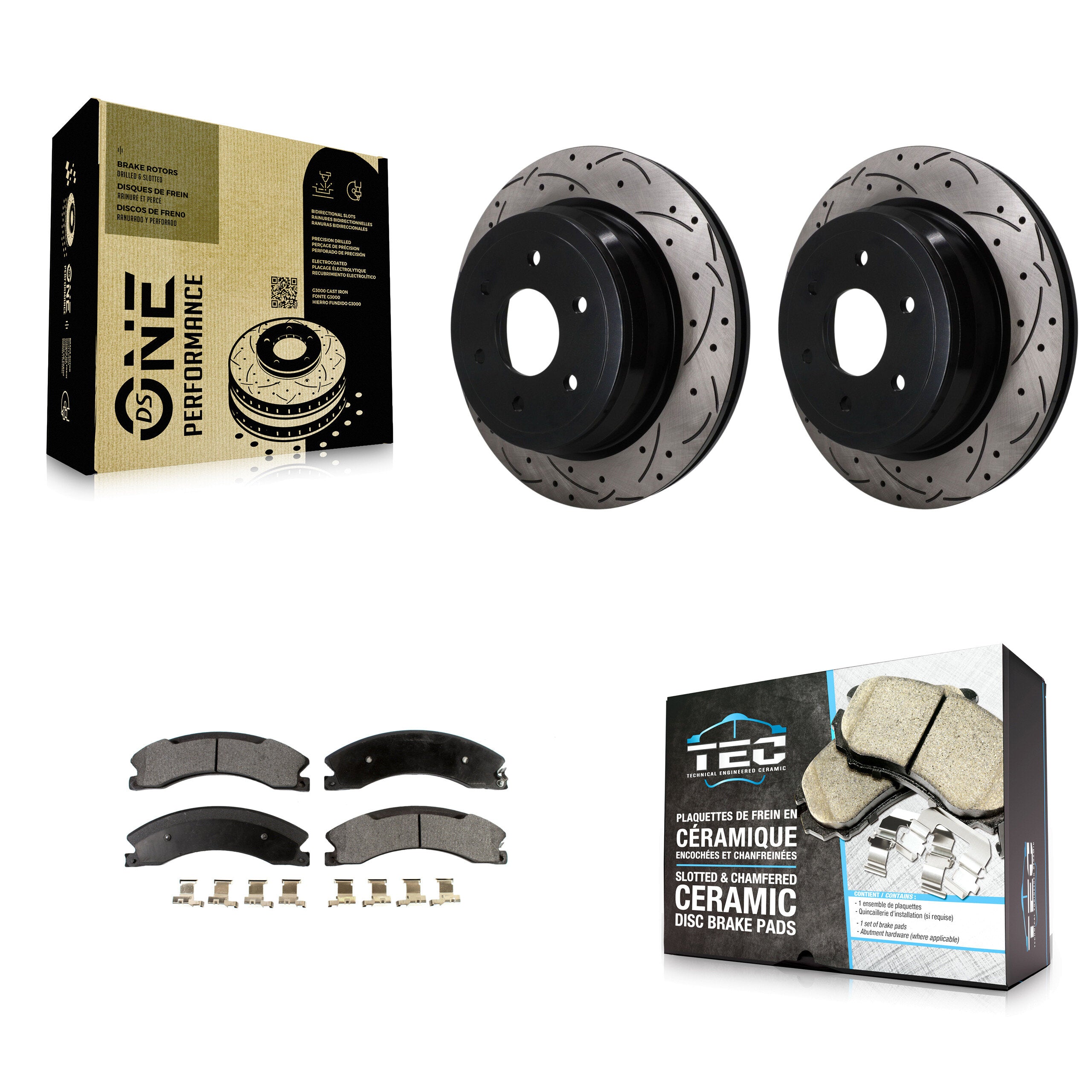 Transit Auto KDT-102050 Disc Brake Kit for 2016-2024 Nissan TITAN XD - Rear
