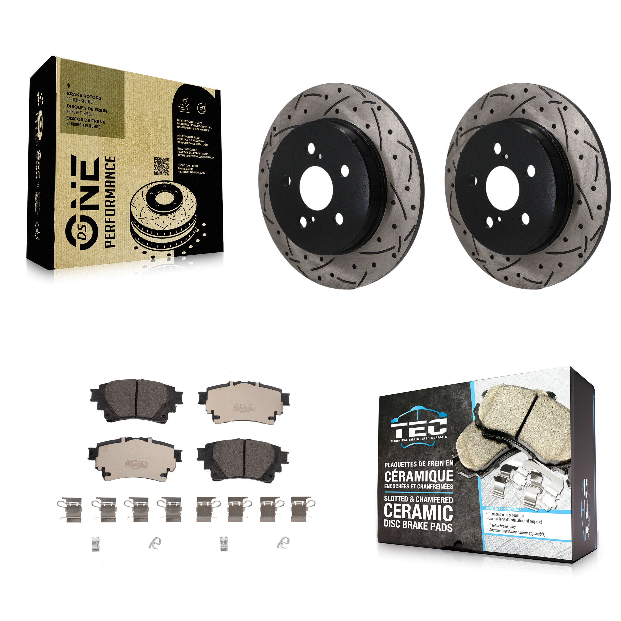 Transit Auto KDT-102053 Disc Brake Kit for 2019-2024 Toyota Corolla - Rear